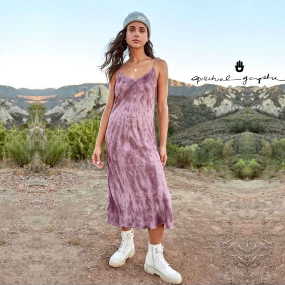 EUC- Spiritual Gangster Tie Dye Slip Dress